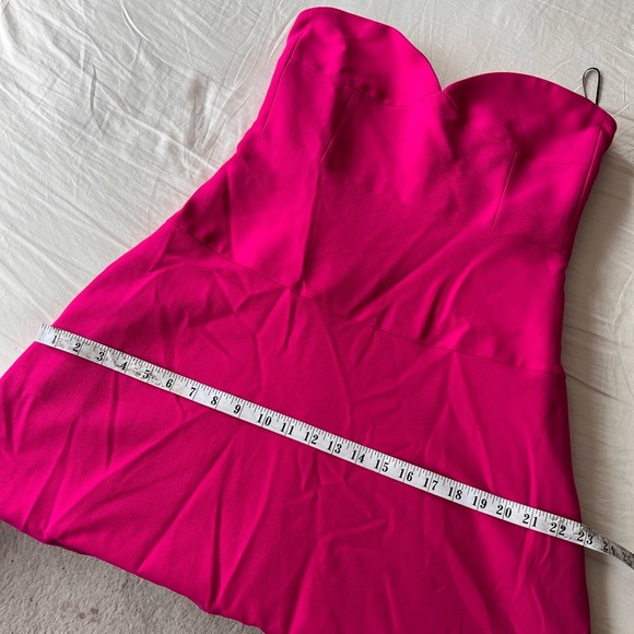 NWT ZARA Fuchsia Strapless Sweetheart Neckline Midi Dress L Blogger Favorite - Picture 13 of 14